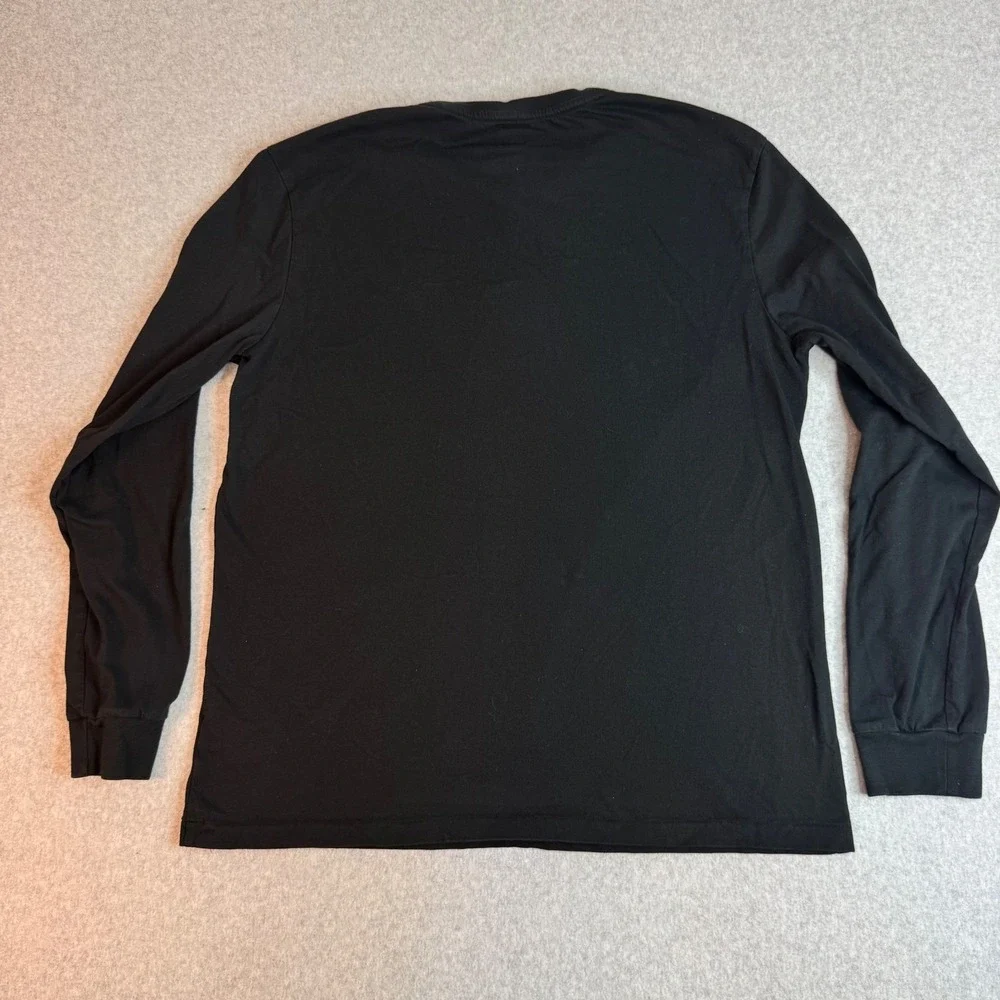 Polo Ralph Lauren Mens Long Sleeve T-Shirt Black Red Pony Logo Cotton Large